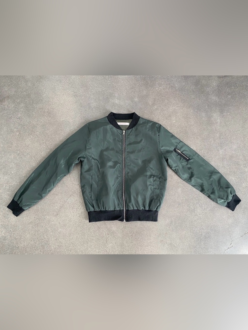 Dark Green Bomber - flight Jacket - Halloween costume women’s s